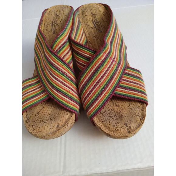 Lucky Brand Size 8 Wedge multicolor Sandal . Summer, Fun, Y2K, Athleisure - Picture 2 of 7